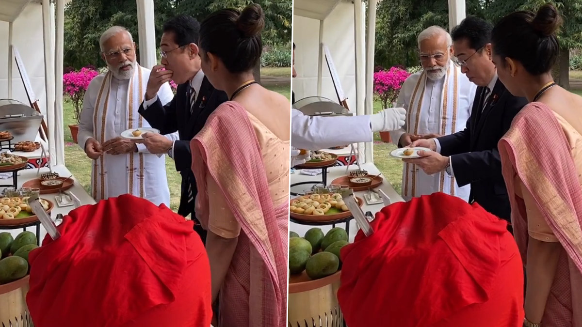 पार्क में जापानी पीएम किशिदा ने मोदी के साथ गोल गप्पे लस्सी और आम पना का उठाया लुत्फ.. पार्क में जापानी पीएम किशिदा ने मोदी के साथ गोल गप्पे लस्सी और आम पना का उठाया लुत्फ..