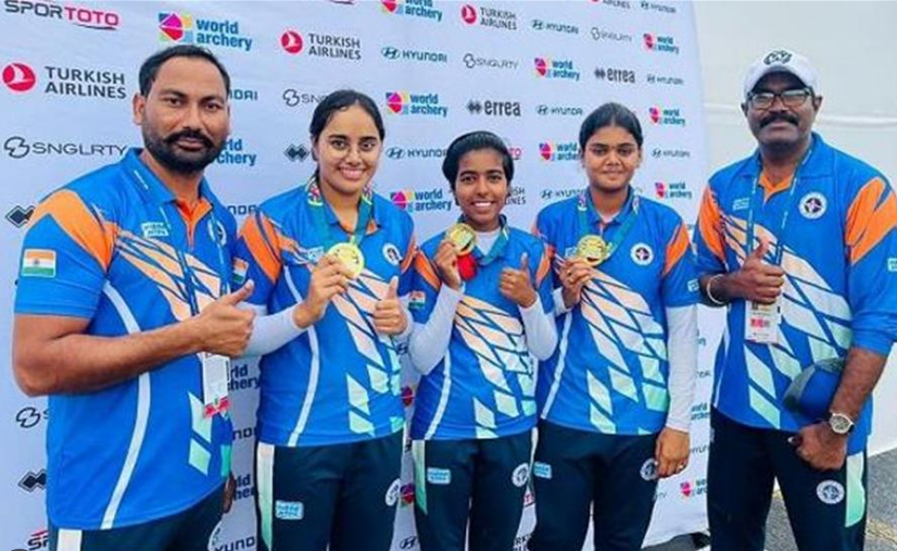 तीरंदाजी टीम को  मिला आज पहला स्वर्ण पदक