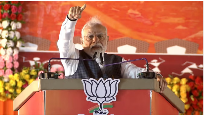 भाजपा नेताओं ने किया स्वागत जबलपुर में पीएम मोदी  का