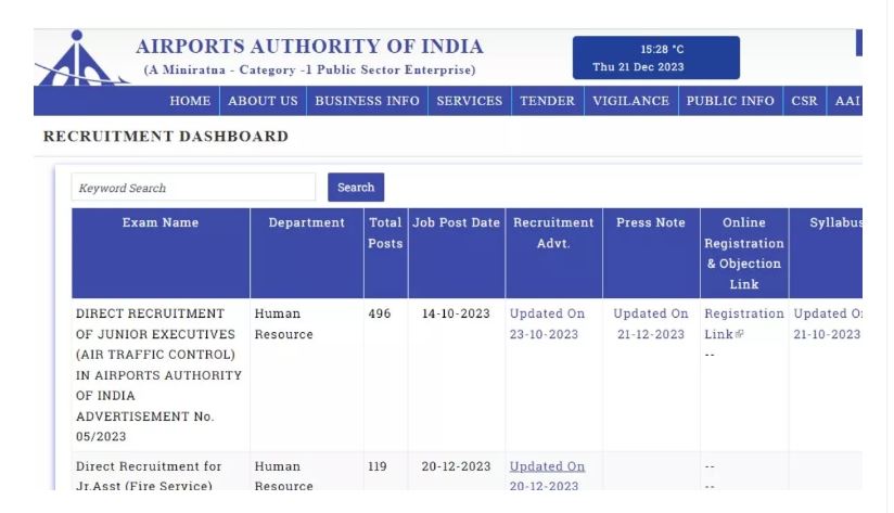 अर्थारिटी ऑफ इंडिया ने जूनियर, सीनियर असिस्टेंट के पदों पर निकाली भर्ती