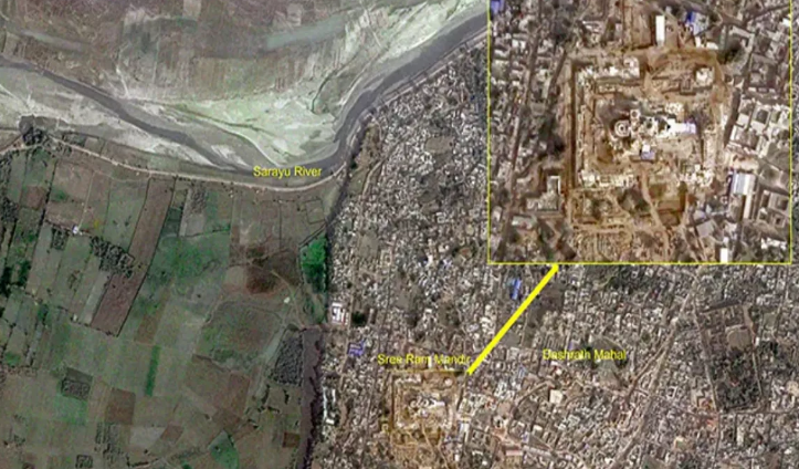 अंतरिक्ष से कुछ ऐसा दिख रहा अयोध्या राम मंदिर अंतरिक्ष से कुछ ऐसा दिख रहा अयोध्या राम मंदिर