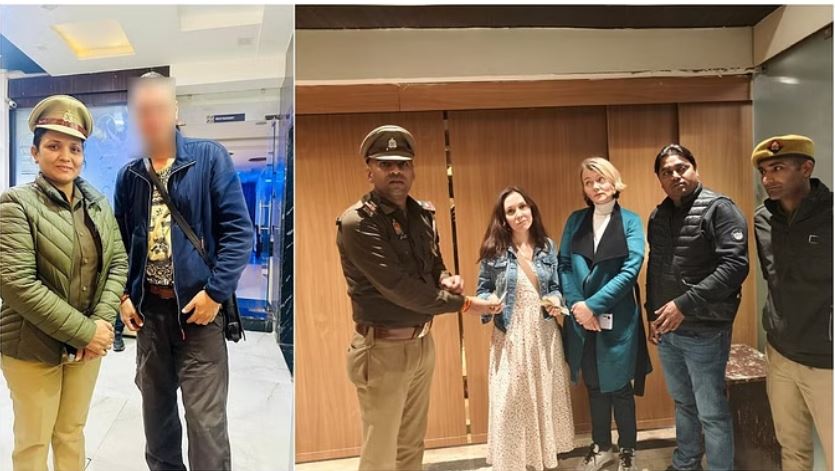 आगरा पुलिस ने दो पर्यटकों के चेहरे पर लौटाई मुस्कान आगरा पुलिस ने दो पर्यटकों के चेहरे पर लौटाई मुस्कान