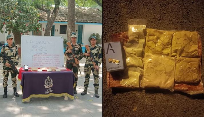 भारत-बांग्लादेश सीमा पर बीएसएफ ने 2.2 करोड़ की हेरोइन जब्त की भारत-बांग्लादेश सीमा पर बीएसएफ ने 2.2 करोड़ की हेरोइन जब्त की