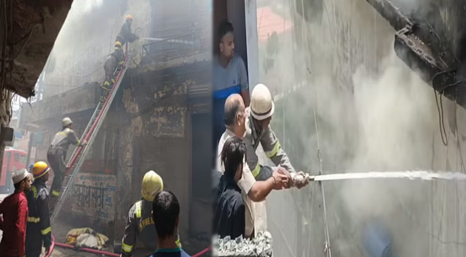 मेरठ: फोम के गोदाम में लगी भीषण आग, मचा हड़कंप, ट्रैफिक डायवर्ट